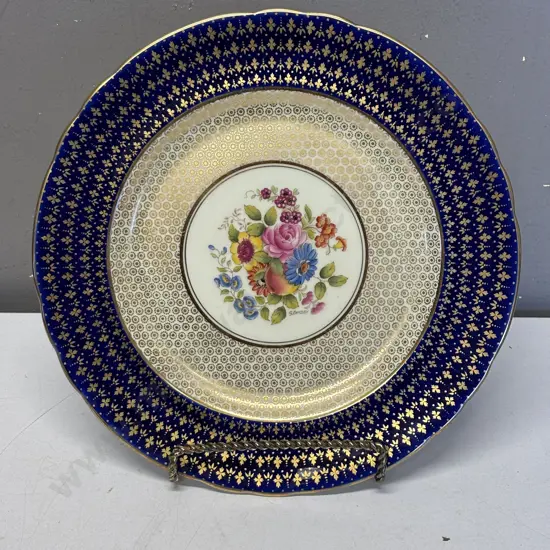 Aynsley Handpainted "G Bentley" signed Cabinet Display Plate D26.5cm