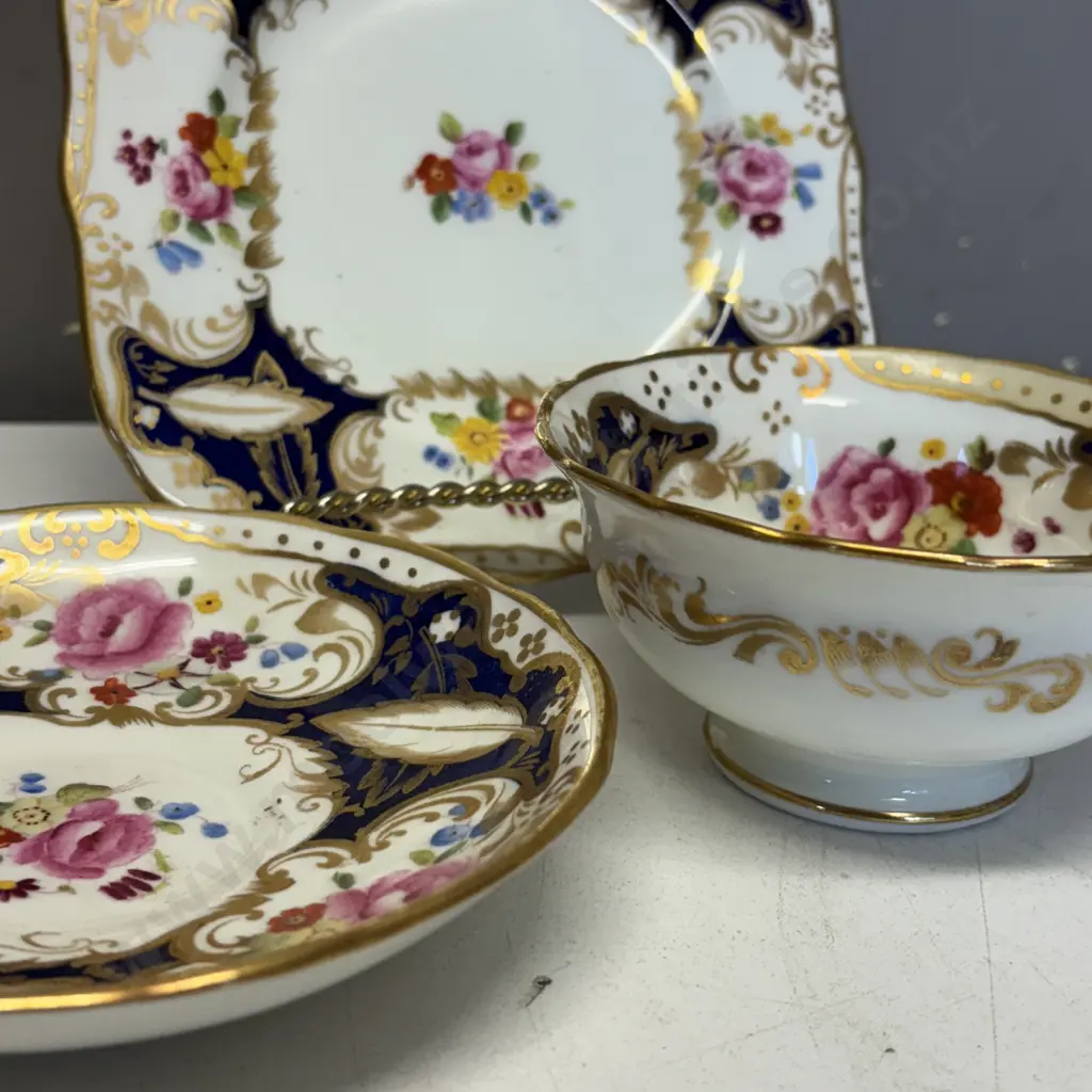 Antique Hammersley Handpainted Trio Image 1++