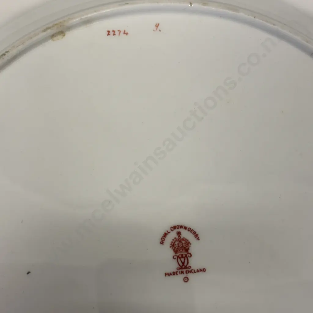 Royal Crown Derby Handpainted Cabinet Plate No. 2274. Dia 26cm Image 1++