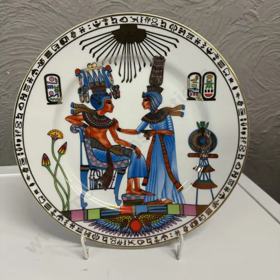 Vintage Rare Limoges Eyptian Porcelain Plate Dia26cm.