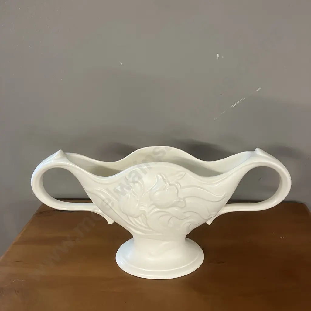 c1930's Art Nouveau Style Spode Velamour Tulip Two Handled Mantle Vase, Pattern K843. 180x 40cm Image 1++