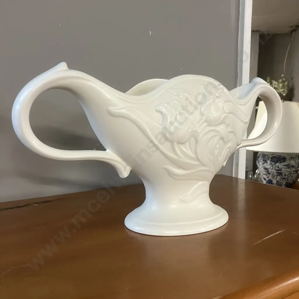 c1930's Art Nouveau Style Spode Velamour Tulip Two Handled Mantle Vase, Pattern K843. 180x 40cm Image 1++