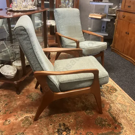 Pair of Mid Century Fler Armchairs by Fred Lowen