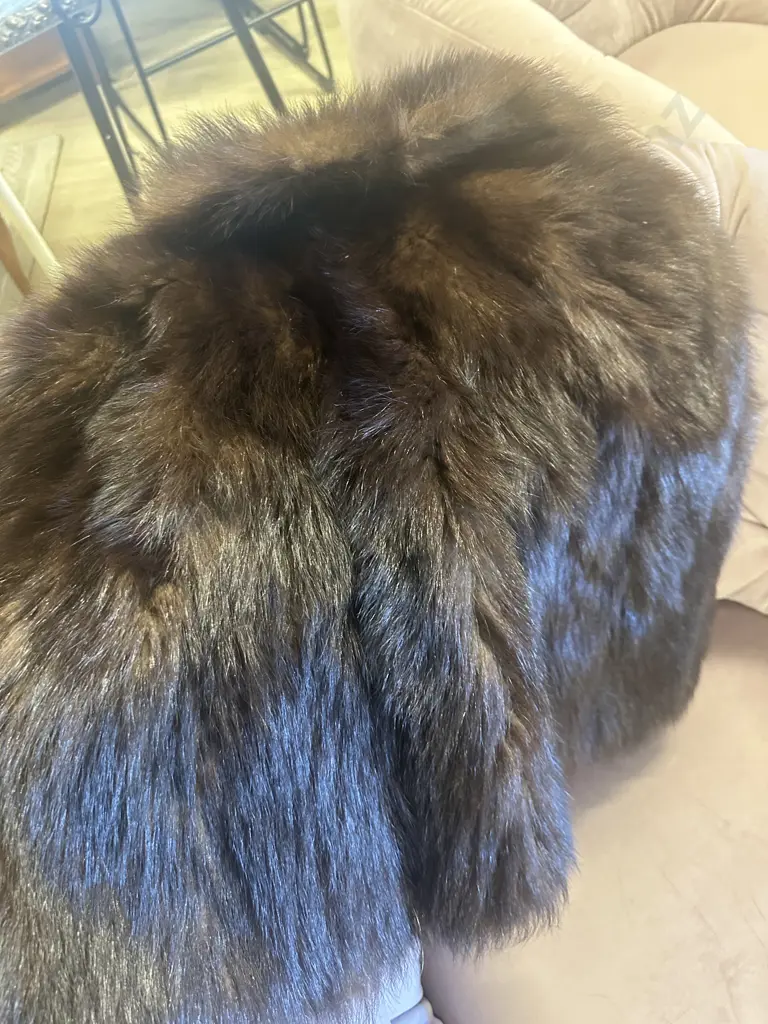 Vintage English Foreign Fur Co Ltd Wellington Fur Cape Dark Brown Tones Image 1++