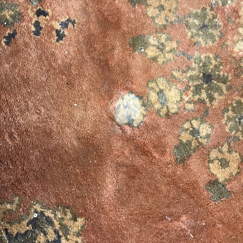 Woollen Floor Rug With Rust Tones & Tassels. 1183 x 276cm (As Found Condition) Image 1++