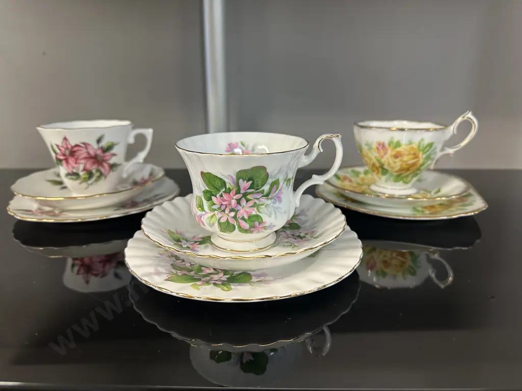 Trios x3 Including Royal Albert & Colclough  Image 1++
