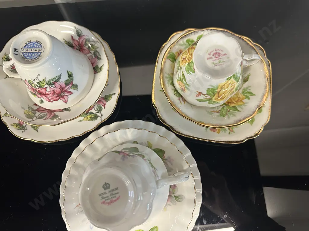 Trios x3 Including Royal Albert & Colclough  Image 1++