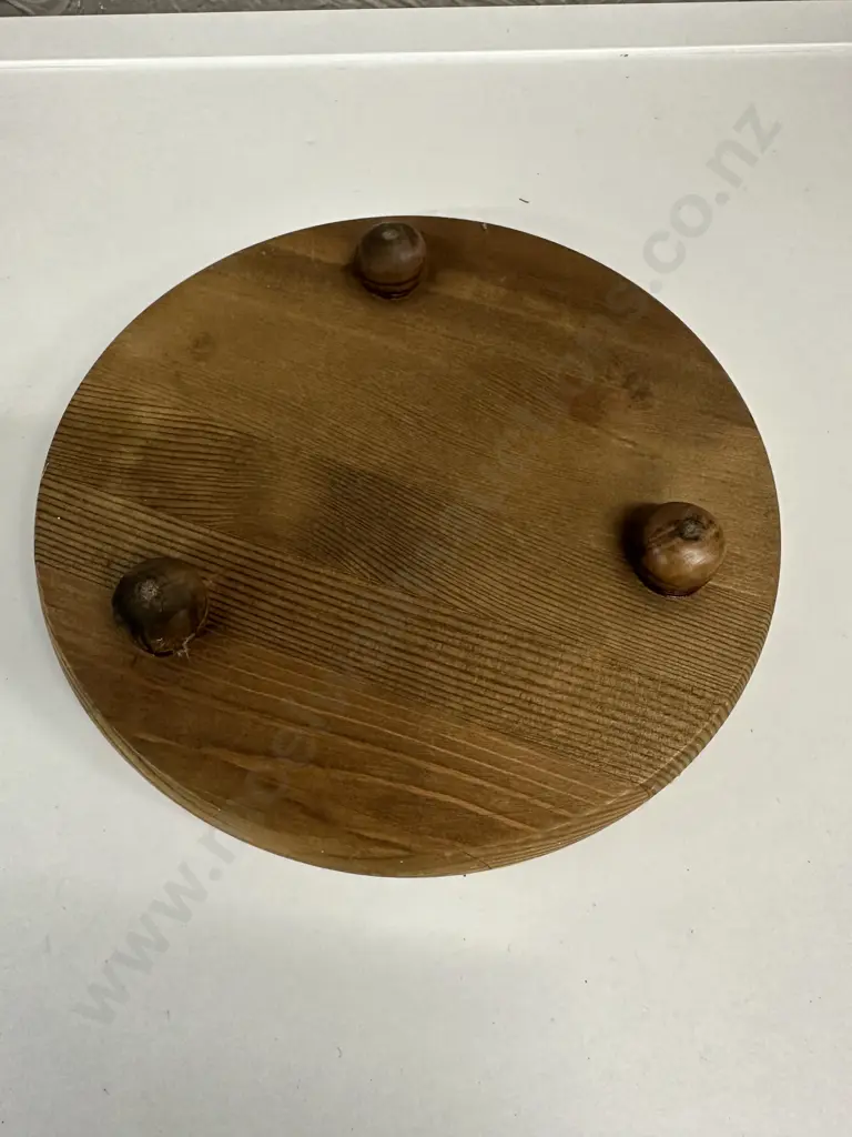 Oak Footed Glass Dome Display Case H40cm. Image 1++