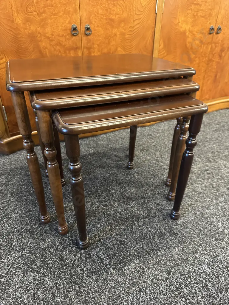Vintage Nesting Tables Set Of Three Image 1++