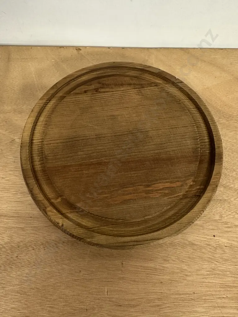 Oak Footed Glass Dome Display Case H40cm. Image 1++
