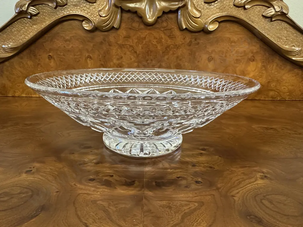 Vintage Footed Crystal Bowl H8.5,Dia25cm. Image 1++