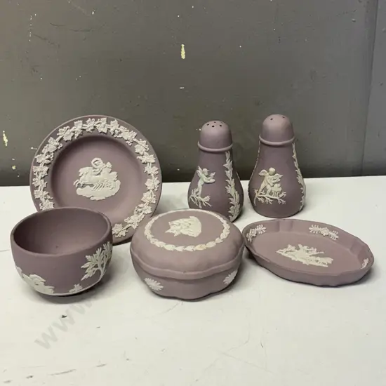 Assortment of Wedgwood Mauve/purple Jasperware