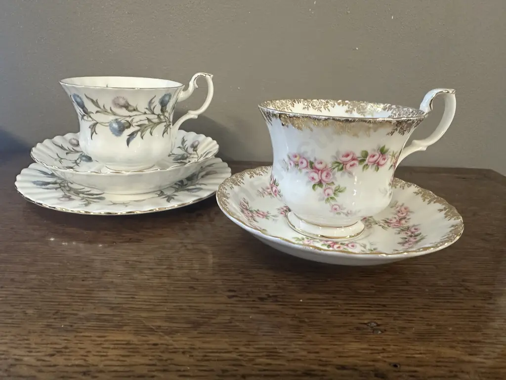 Royal Albert Trio Brigadoon & Royal Albert Duo Dimity Rose Image 1++