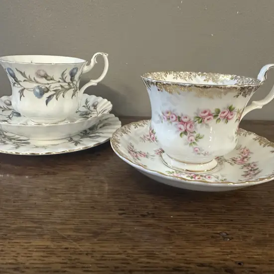 Royal Albert Trio Brigadoon & Royal Albert Duo Dimity Rose