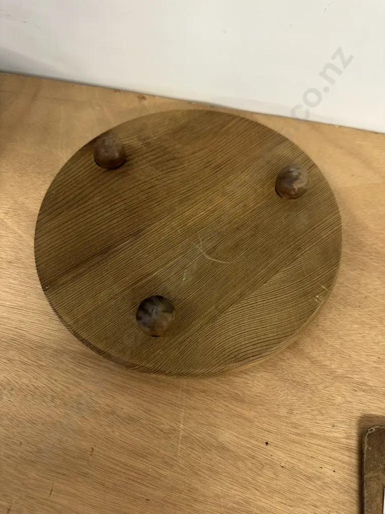 Oak Footed Glass Dome Display Case H40cm. Image 1++