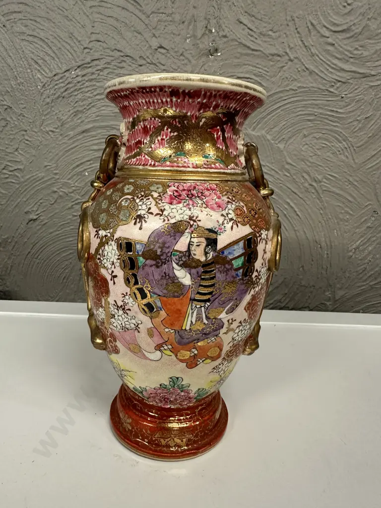 Antique Satsuma Style Vase H25cm. Image 1++