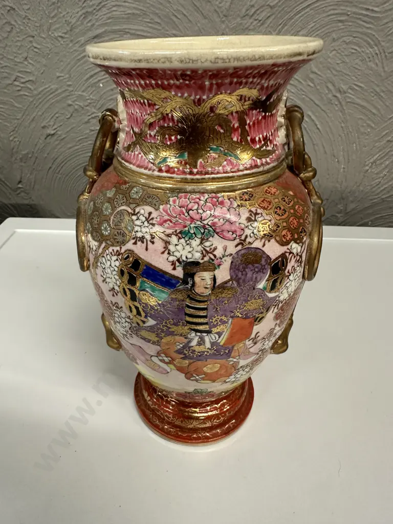 Antique Satsuma Style Vase H25cm. Image 1++