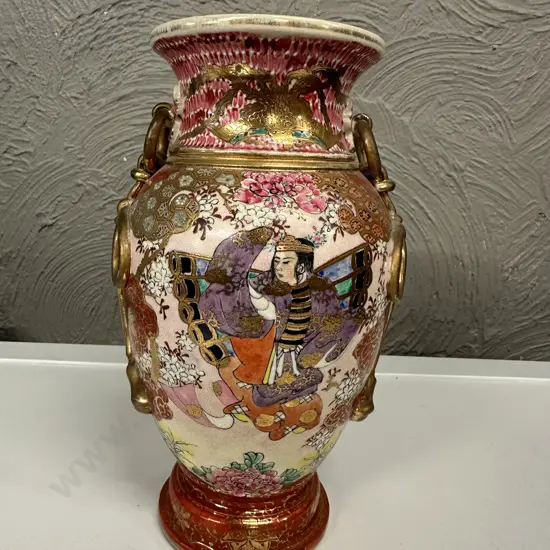 Antique Satsuma Style Vase H25cm.