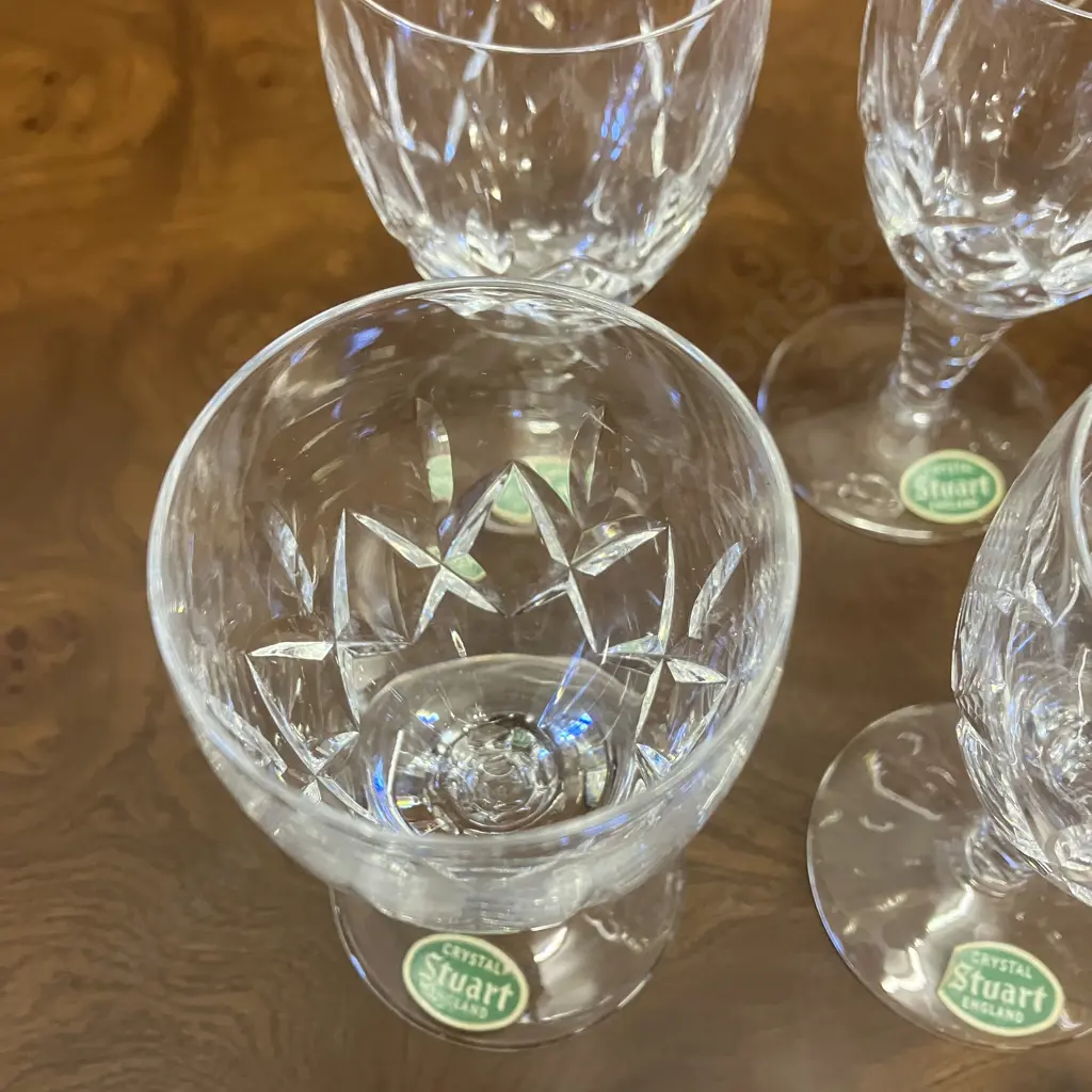 Stuart Crystal Carlingford Sherry Glasses - Set of Six, Stamped On Base Image 1++