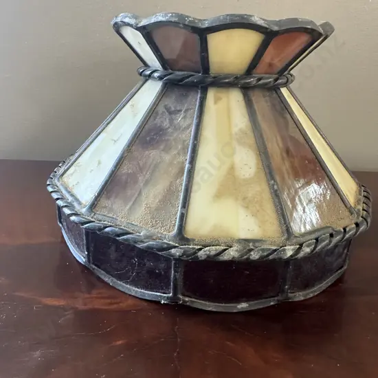Vintage Tiffany Style Stained Glass Pendant Shade H15,Dia22cm.