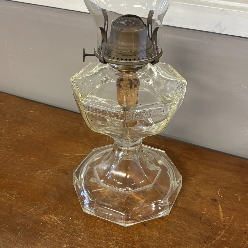 Antique Glass Kerosene Lamp H42cm Image 1++