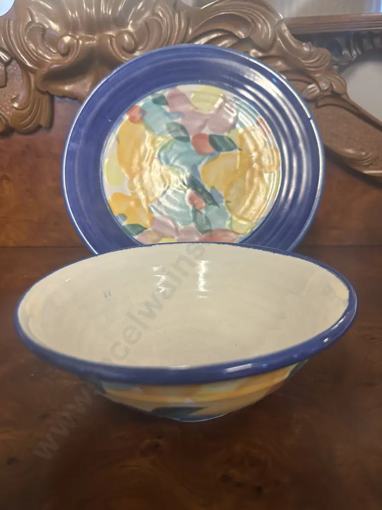 Tony Sly Pottery Plate Signed With Bowl Image 1++