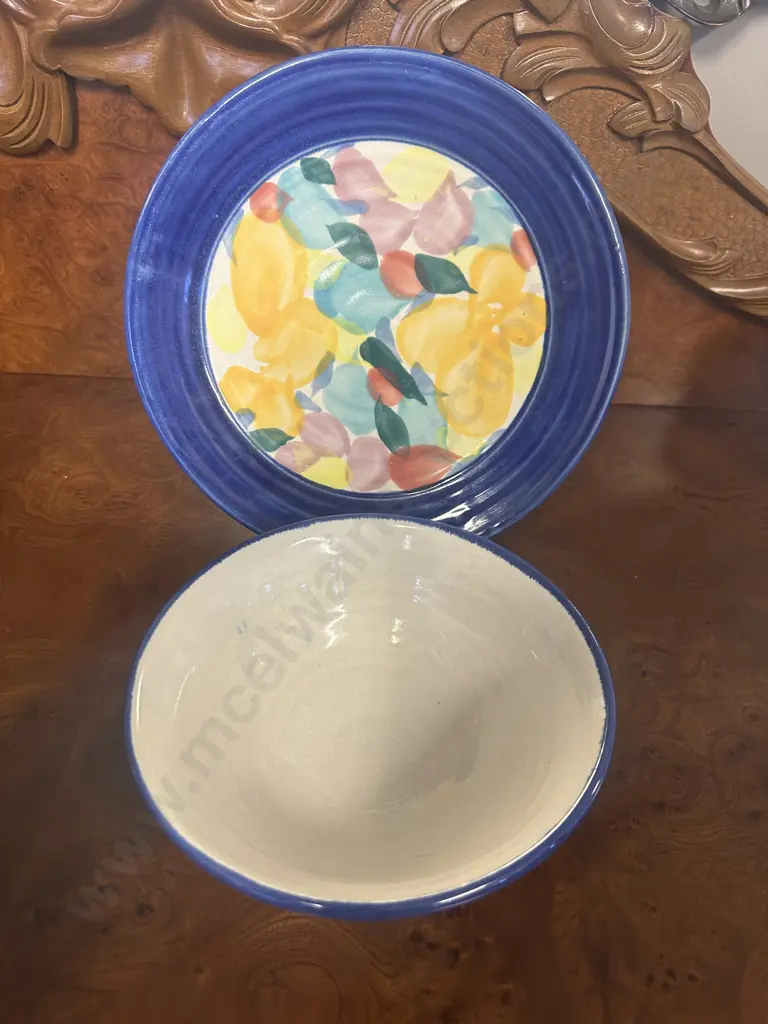 Tony Sly Pottery Plate Signed With Bowl Image 1++