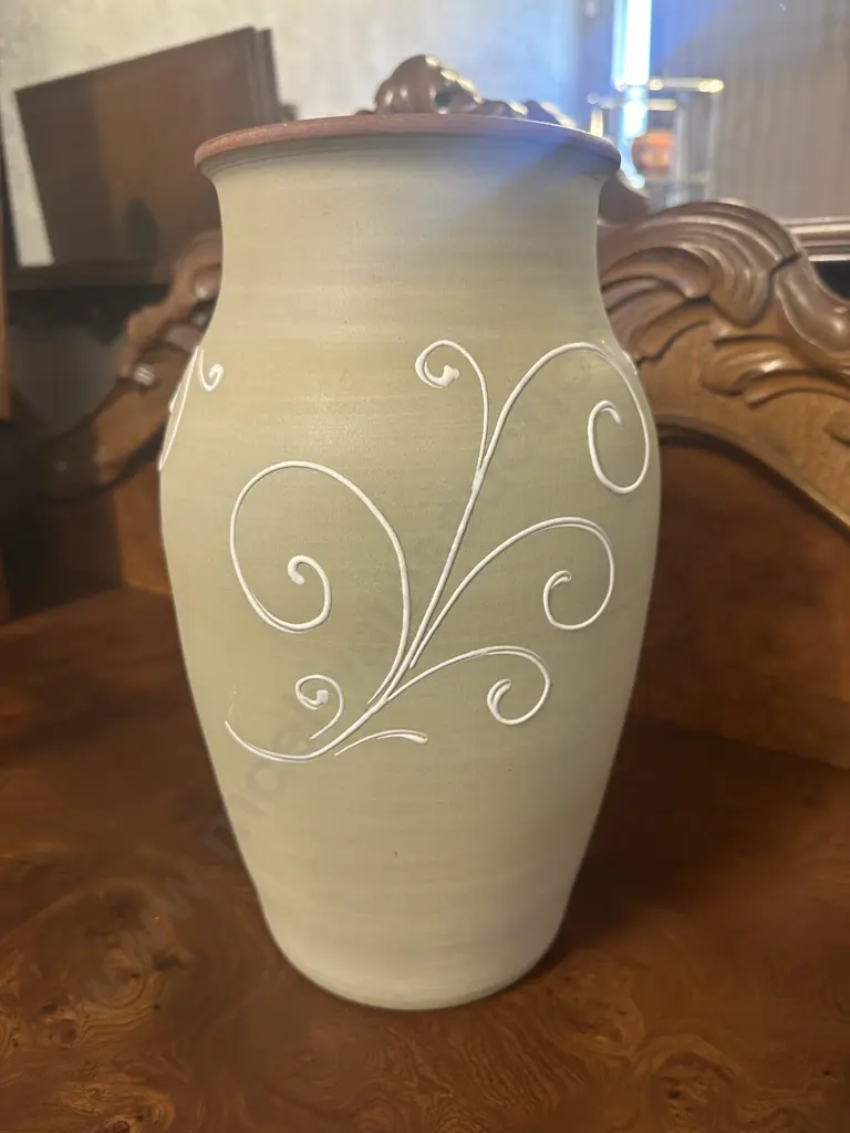 Denby 'Ferndale' Stoneware Vase H31cm. Image 1++