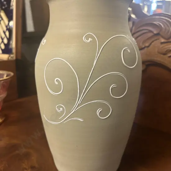Denby 'Ferndale' Stoneware Vase H31cm.