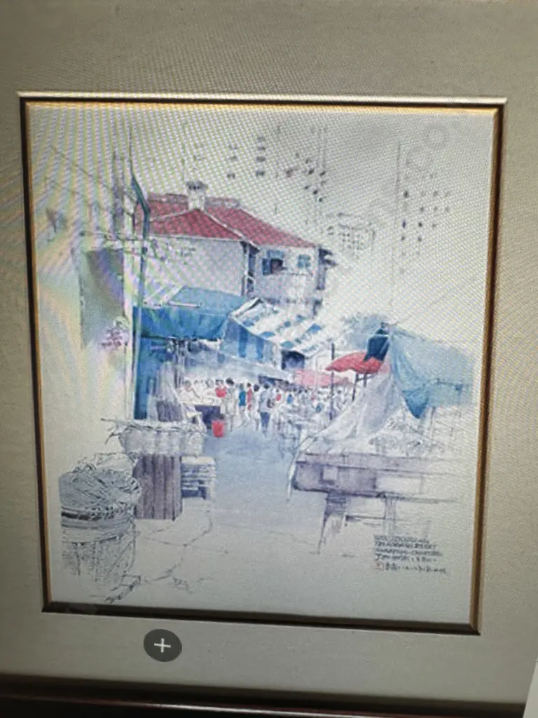 Five Vintage Artworks Depicting Scenes From Singapore By Wan Soon Kam Image 1++