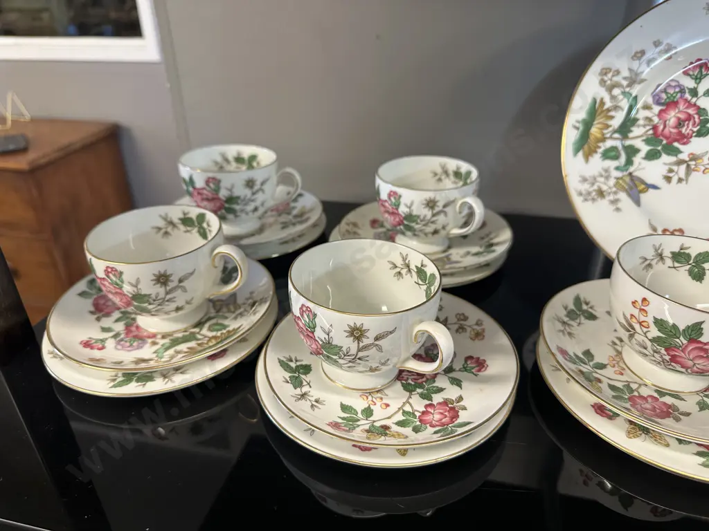 22 Piece  Wedgwood Charnwood Tea Ware Including Teapot, Creamer, Jug Etc Image 1++