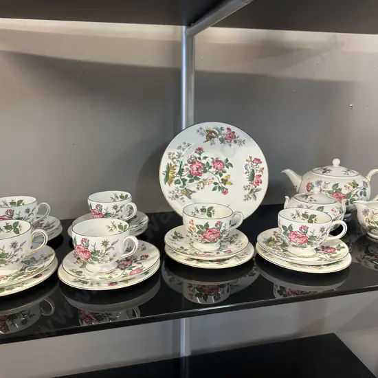 22 Piece  Wedgwood Charnwood Tea Ware Including Teapot, Creamer, Jug Etc