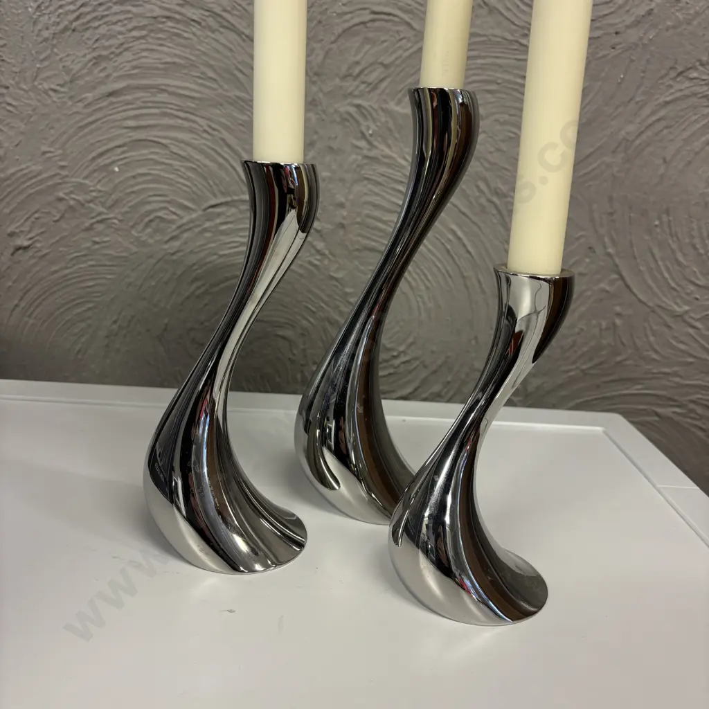 Boxed Georg Jensen Candle holders with Candles Image 1++