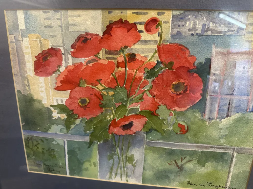 Signed Water Colour Hyde Park Sydney H46, W55cm. Image 1++