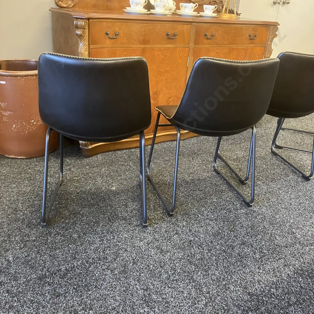 Set of Four Saddle Dining Chairs Ex Freedom Furniture Image 1++
