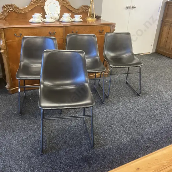 Set of Four Saddle Dining Chairs Ex Freedom Furniture