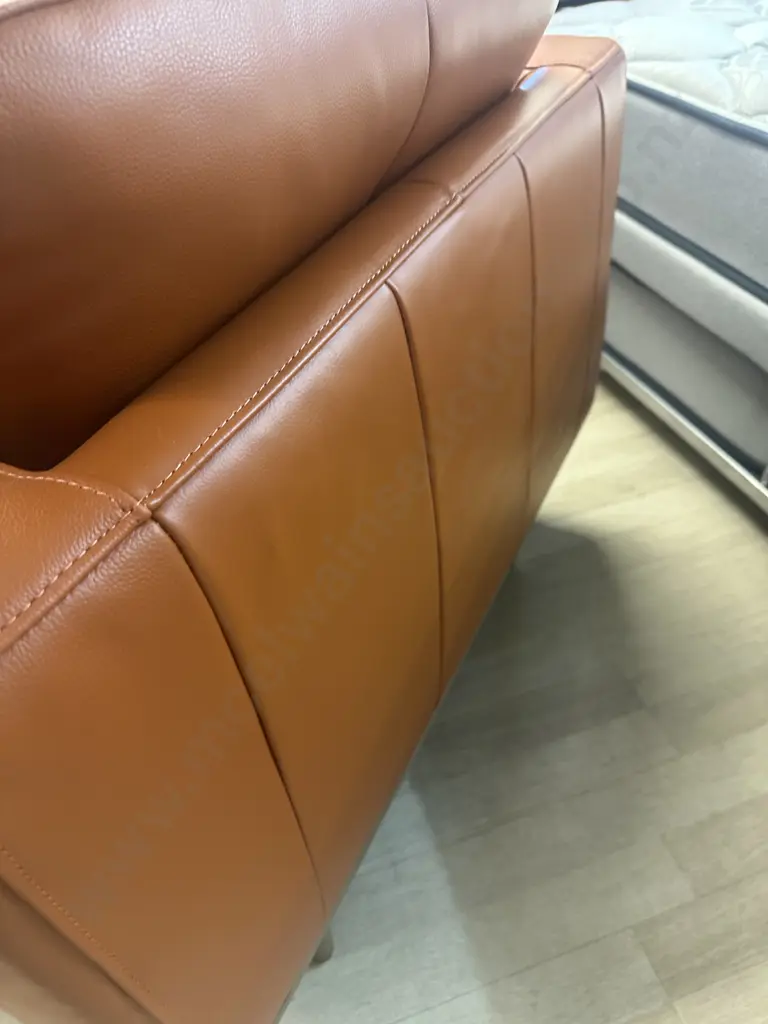 Nick Scali Musa Armchair In Performance Leather, Mid-century Scandinavian Design (6 Months Old) Image 1++