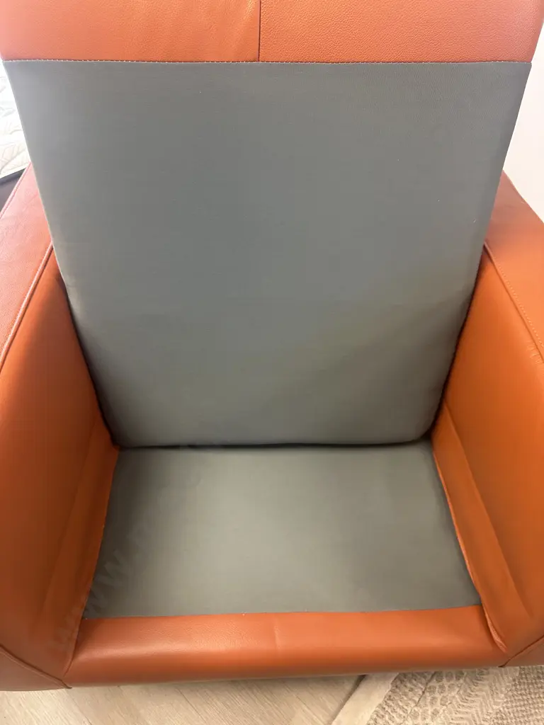 Nick Scali Musa Armchair In Performance Leather, Mid-century Scandinavian Design (6 Months Old) Image 1++