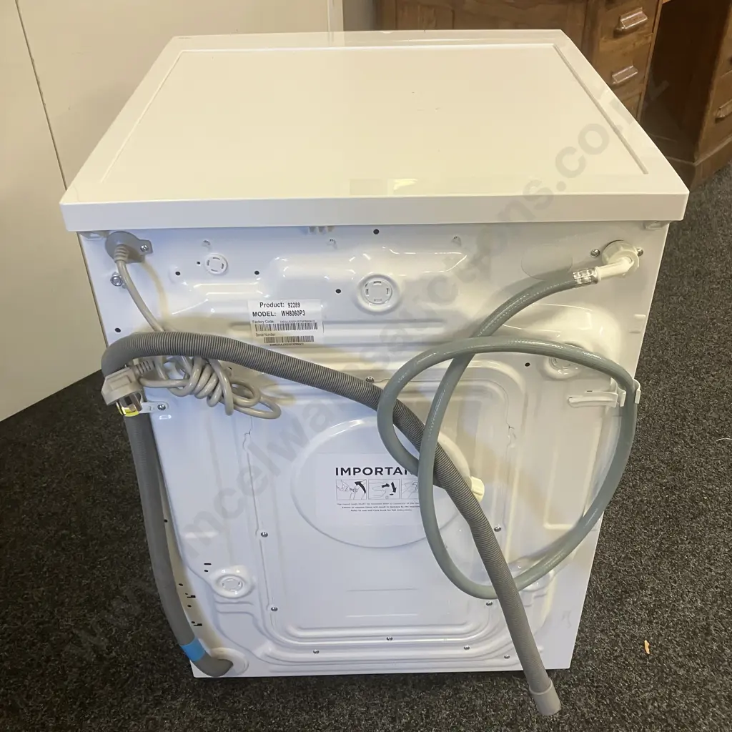 Fisher & Paykel 8kg Front Loading Washing Machine WH8060P3 - White (Under 12mths Old) Image 1++