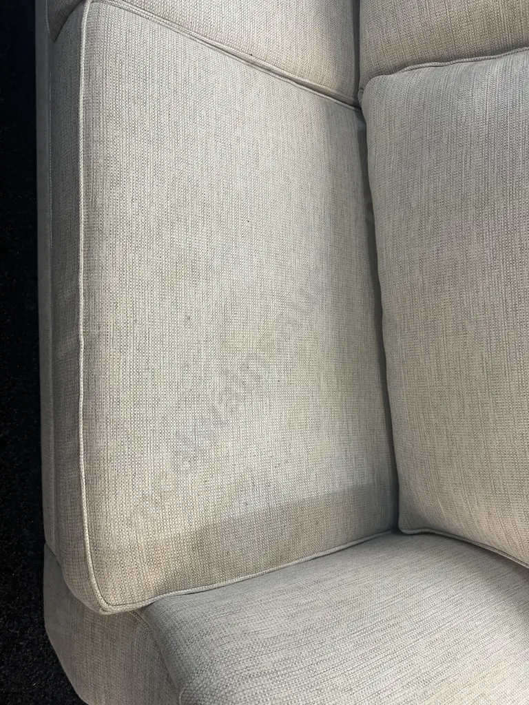 Cream Flecked Two Seater Sofa W220cm. Image 1++