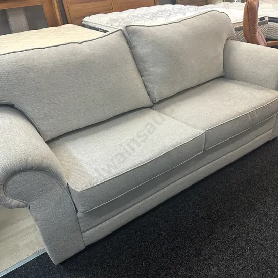 Cream Flecked Two Seater Sofa W220cm.