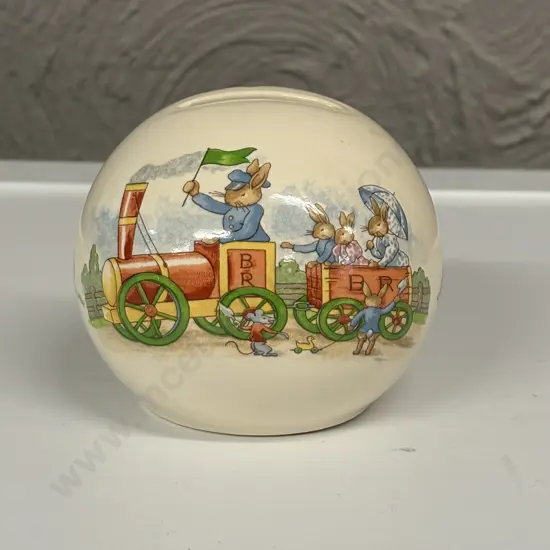 Royal Doulton Bunnykins Money Box. Bunny Town To the Station