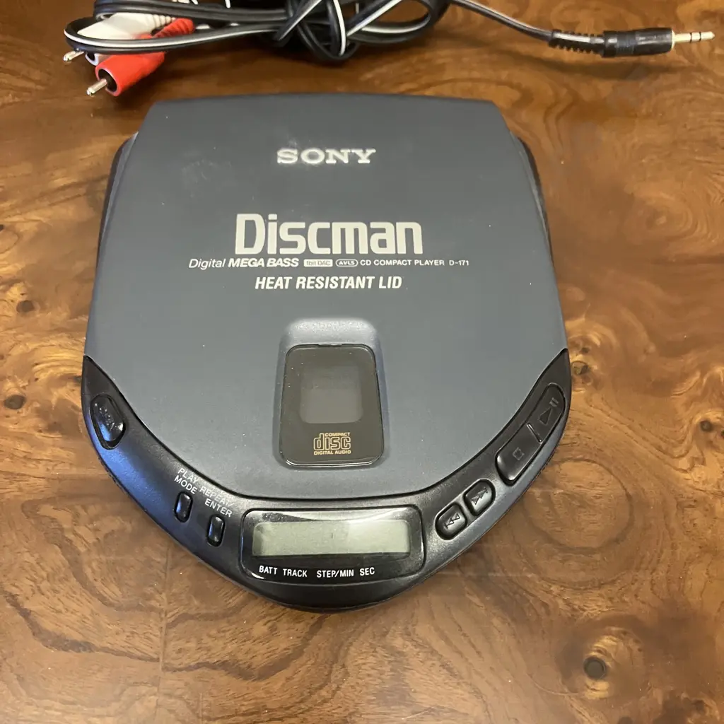 Vintage Sony Discman D-171 Compact Disc Player with AVLS - CD Walkman Image 1++