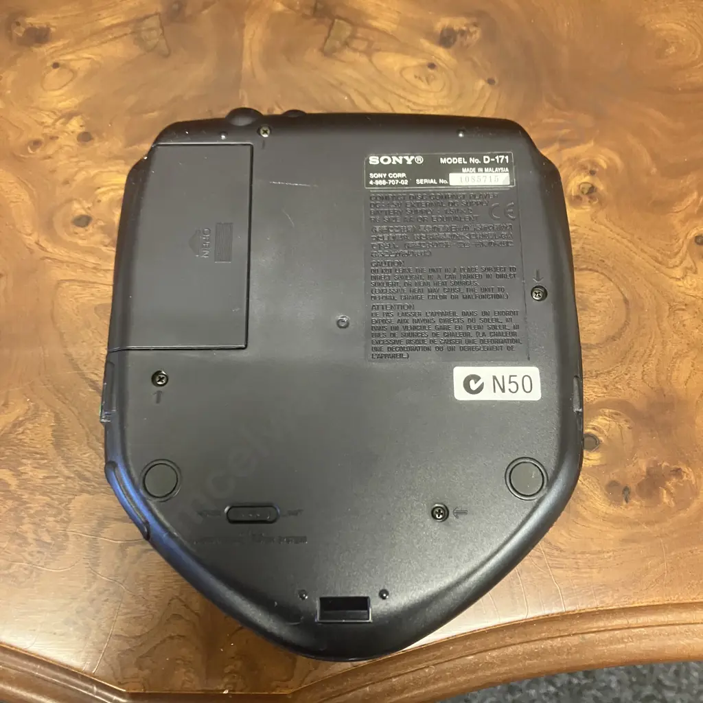 Vintage Sony Discman D-171 Compact Disc Player with AVLS - CD Walkman Image 1++