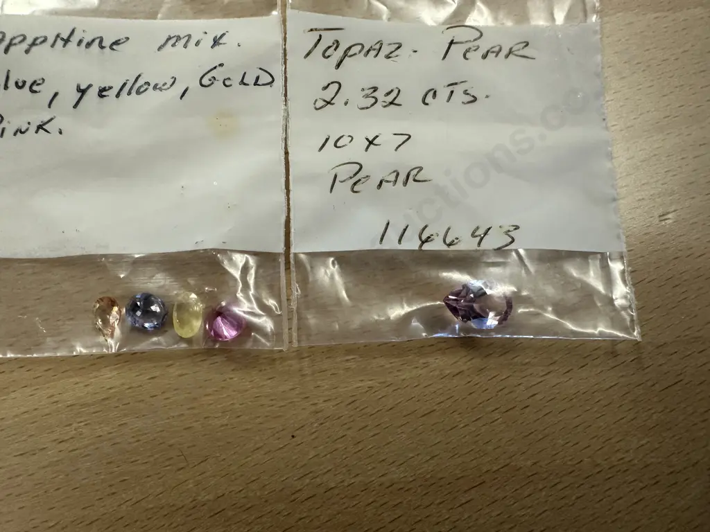 Topaz Pear Shaped Gemstone 2.32ct & Sapphire Mixed Gemstones x4 Image 1++