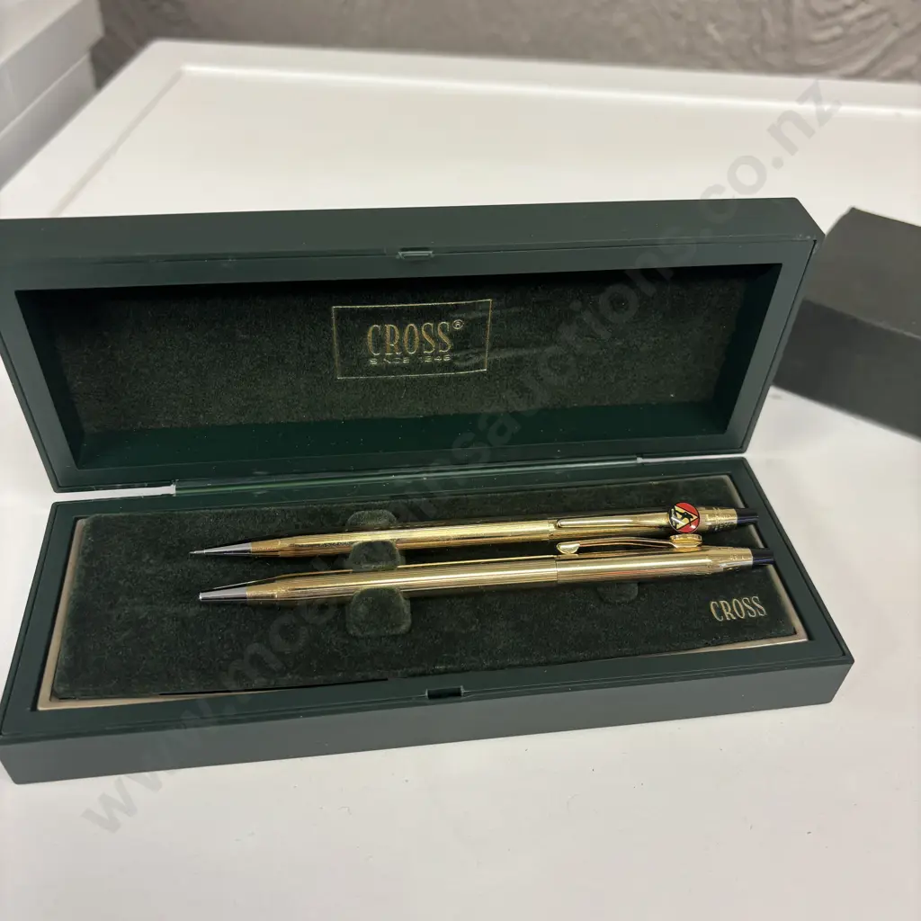 Boxed pair of Vintage Cross Pencils.  Stamped 10K Image 1++