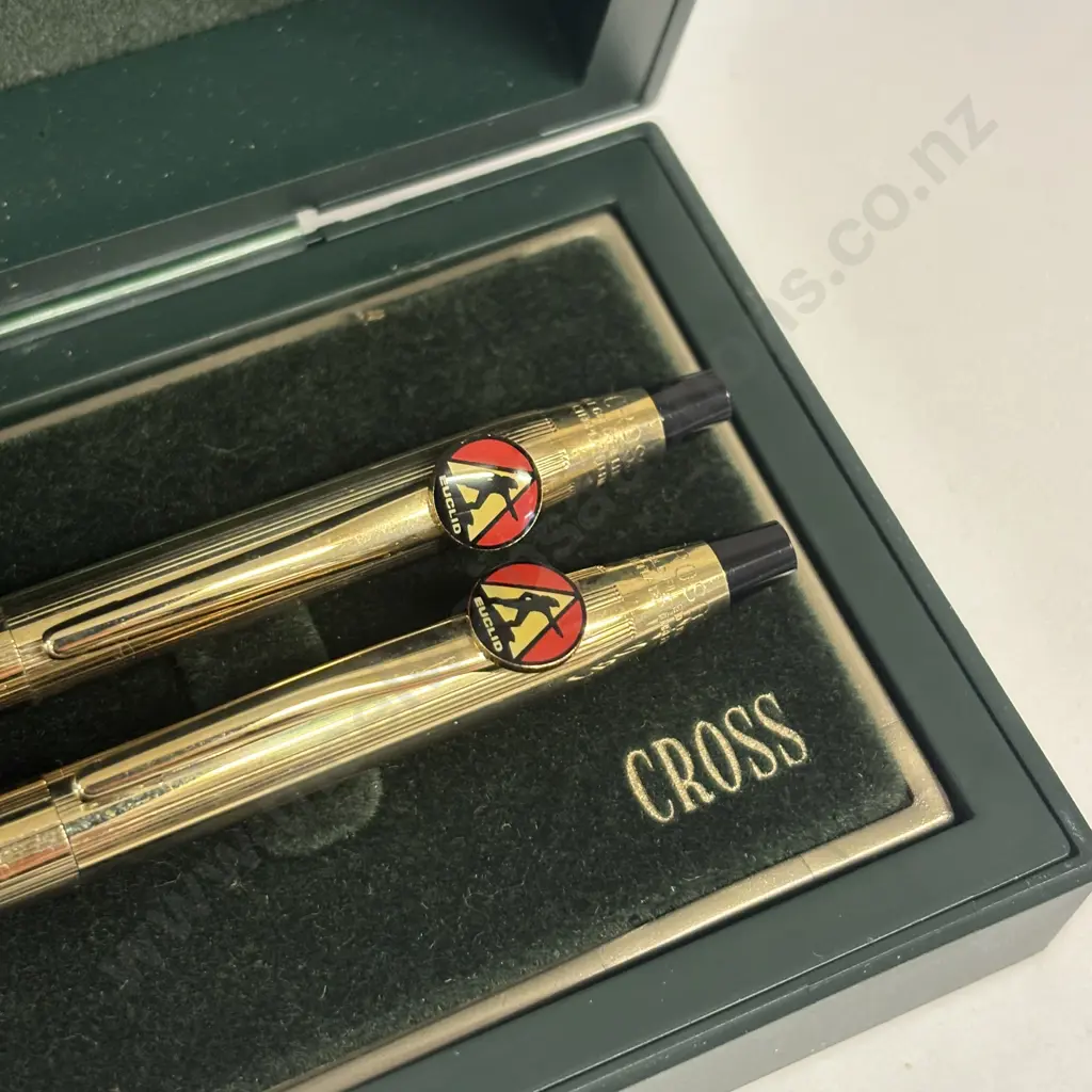 Boxed pair of Vintage Cross Pencils.  Stamped 10K Image 1++