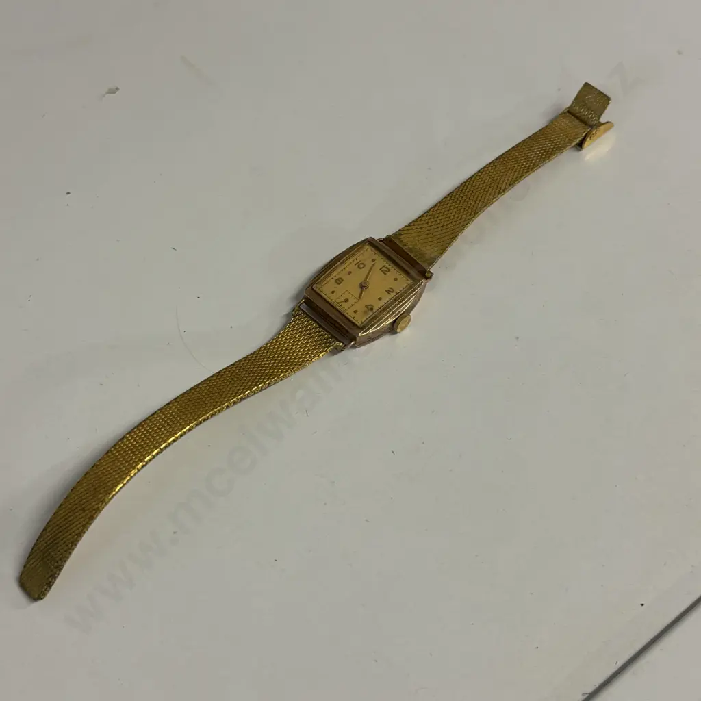 Antique Swiss Made ladies watch - rose gold? stamped on clasp Image 1++
