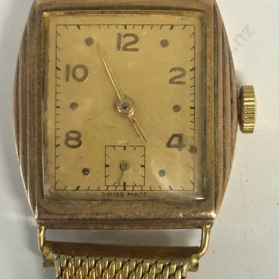 Antique Swiss Made ladies watch - rose gold? stamped on clasp