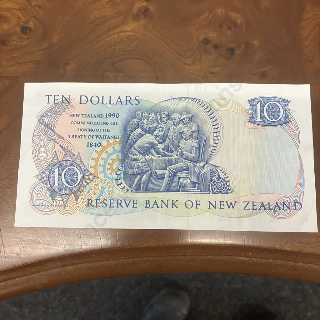 New Zealand 1990 Commemorative $10 Low Serial CCC 006454 Image 1++